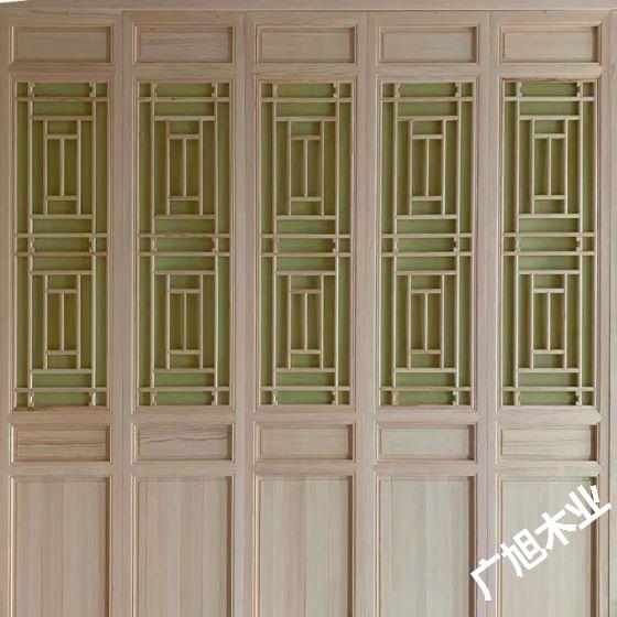 榆林新中式实木纱画屏风隔断客厅花格格栅移动遮挡玄关入户简约日式